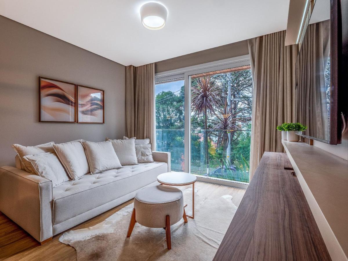 Alpes Da Montanha 203 - Ap Novo Junto Ao Centro De Gramado + Garagem Lägenhet Exteriör bild
